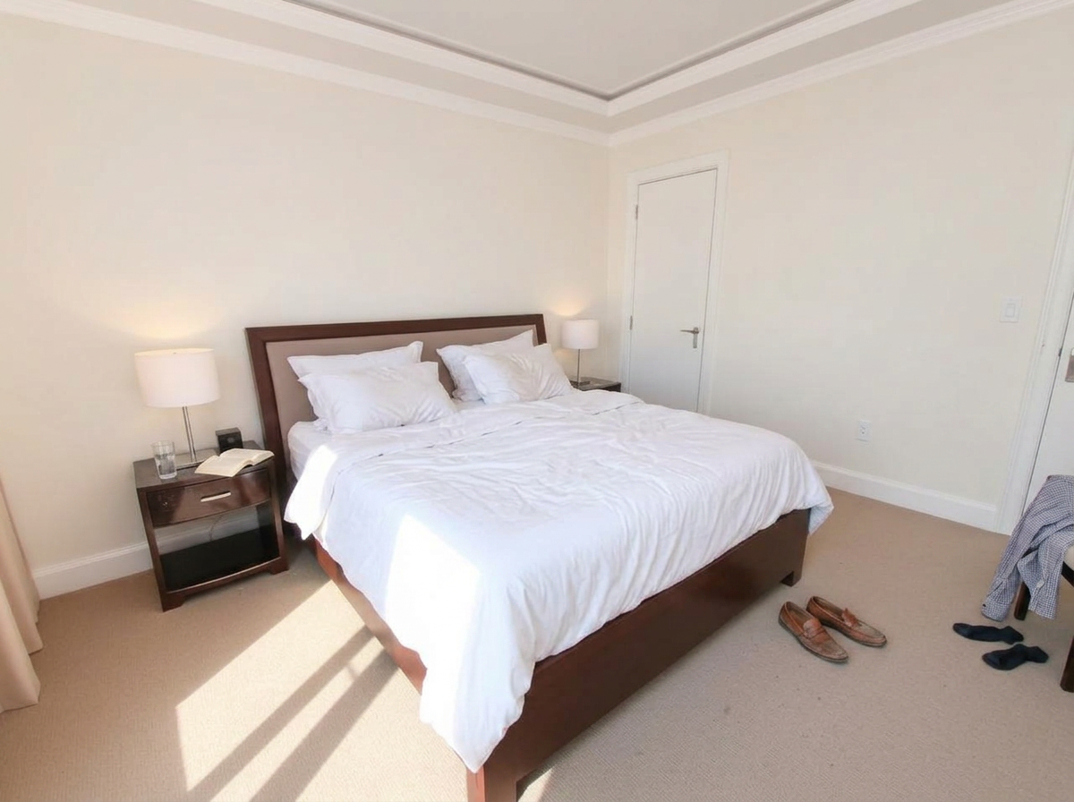 Bedroom before TrueCove house cleaning