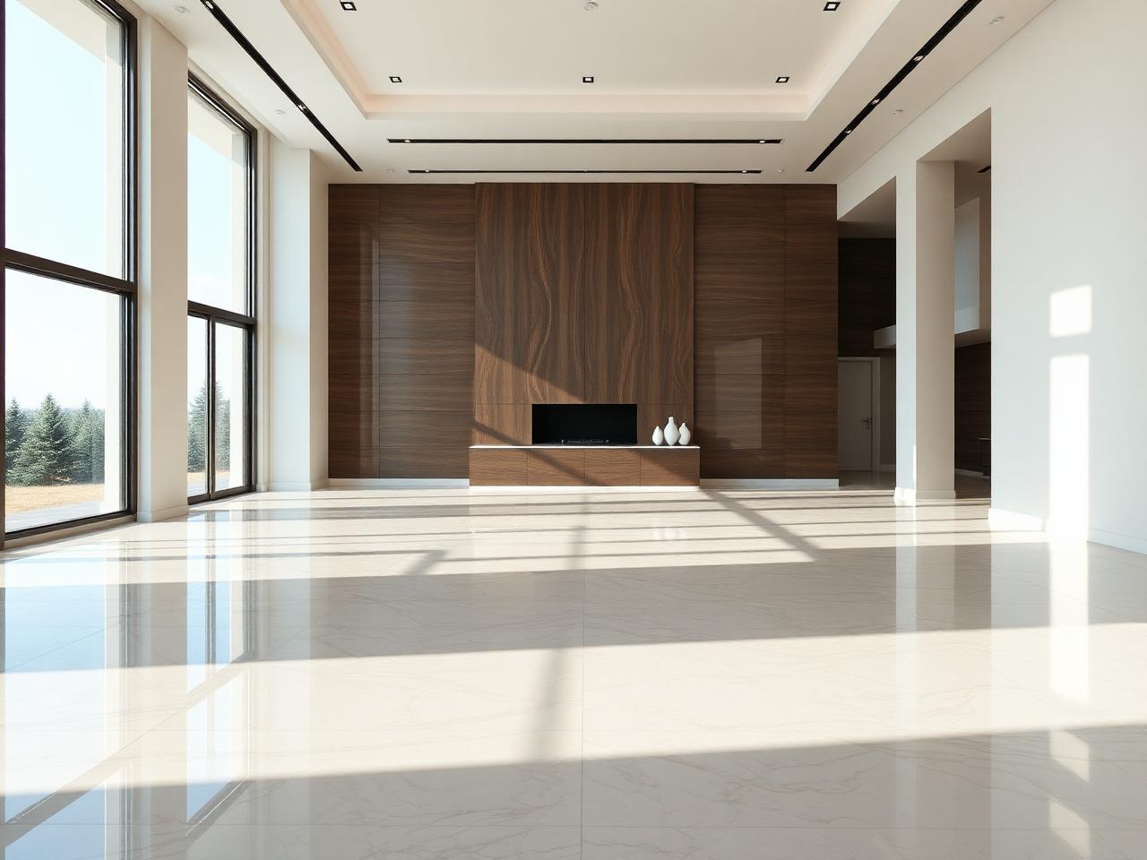 New construction interior after TrueCove post-construction cleaning