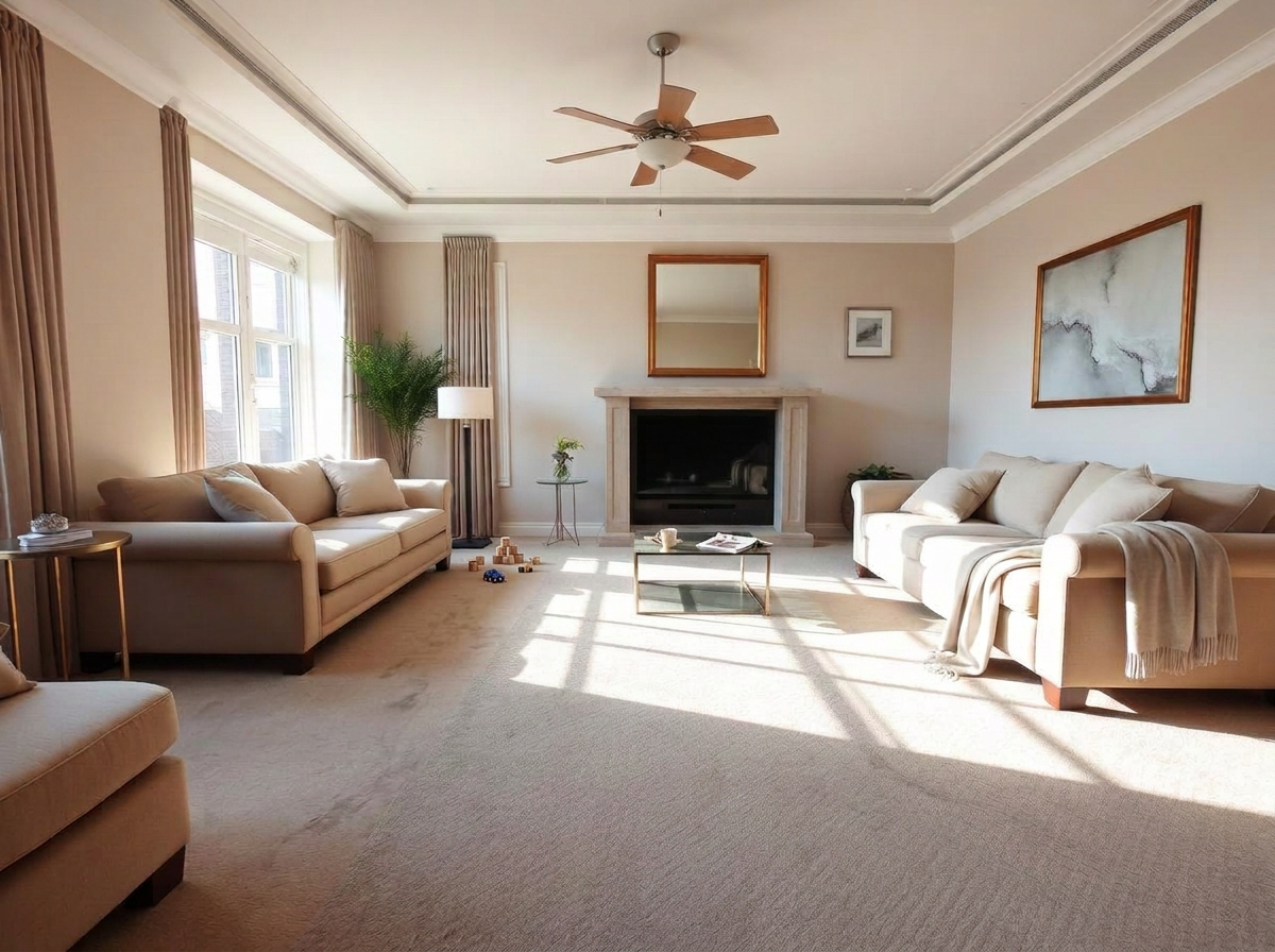 Living room before TrueCove house cleaning